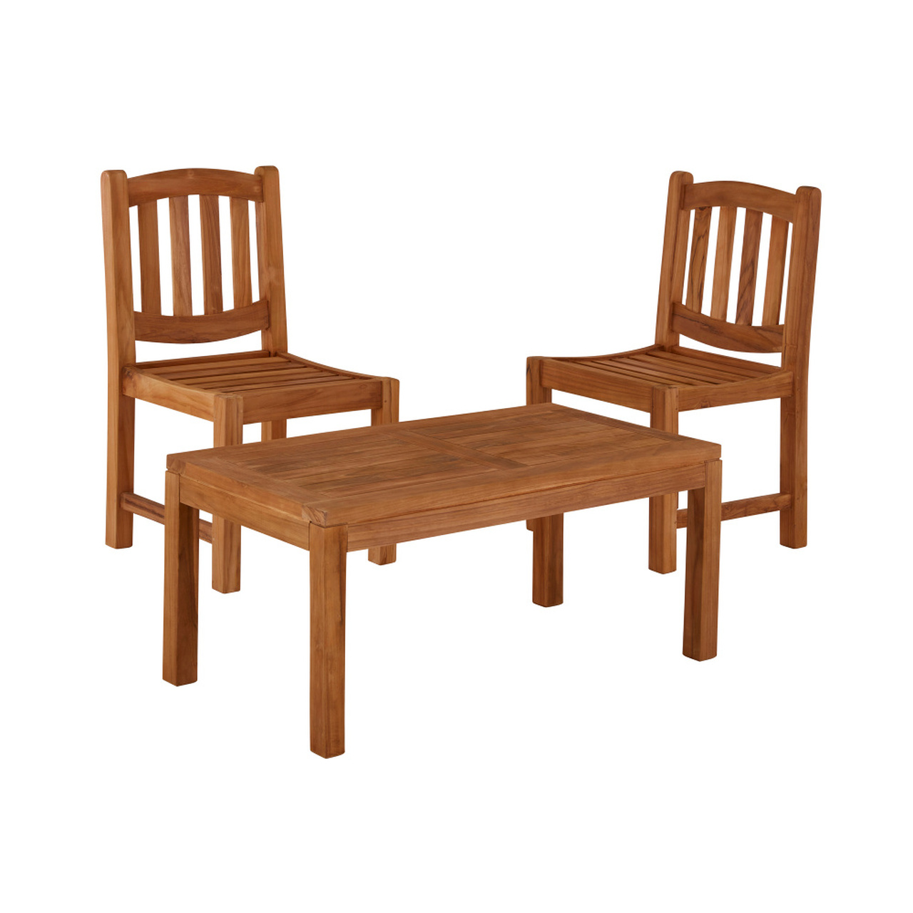 Product photograph of Burford Teak Coffee Table 100cm X 50cm With Malvern Side Chairs from Cotswold Teak