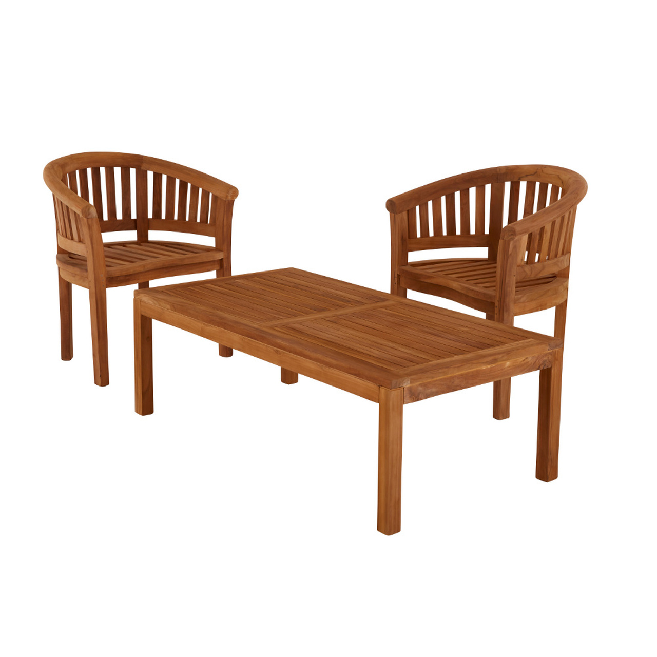 Product photograph of Burford Teak Coffee Table 135cm X 70cm With 2 Crummock Chairs from Cotswold Teak