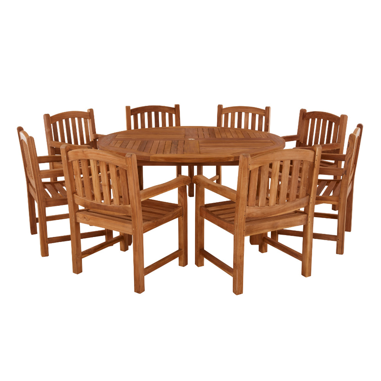 Product photograph of Churn 8 Seater Teak Table 160cm With Malvern Carver Chairs from Cotswold Teak