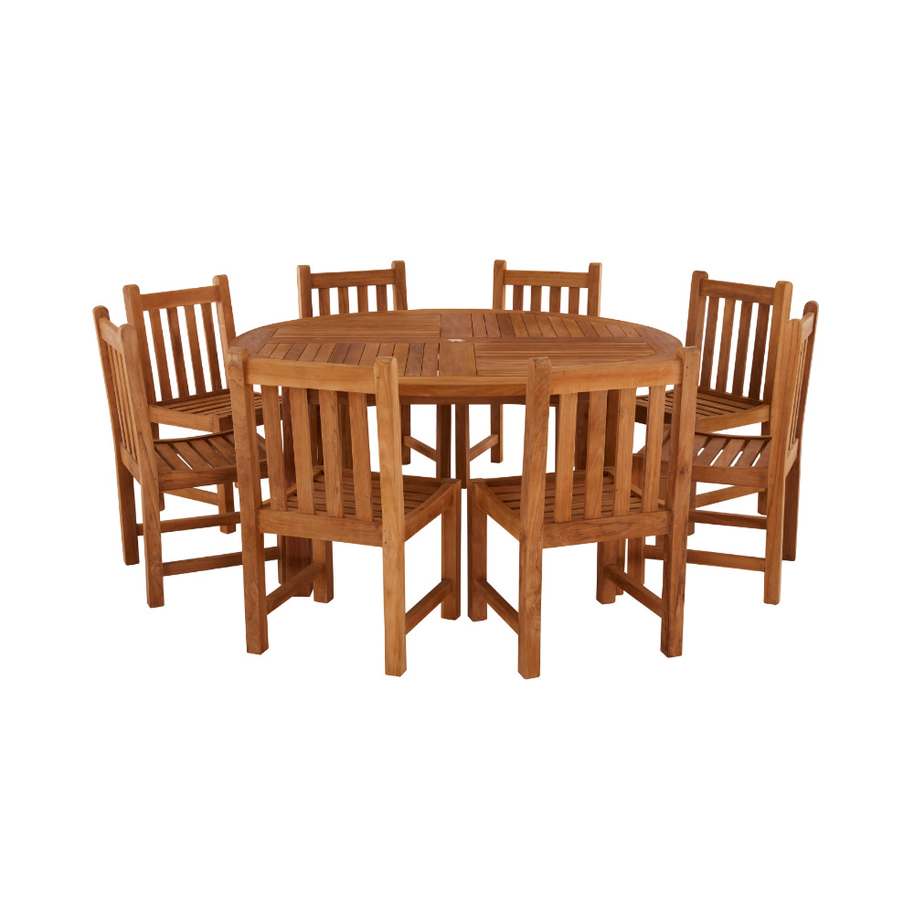 Product photograph of Churn 8 Seater Teak Table 160cm With Grisdale Side Chairs from Cotswold Teak