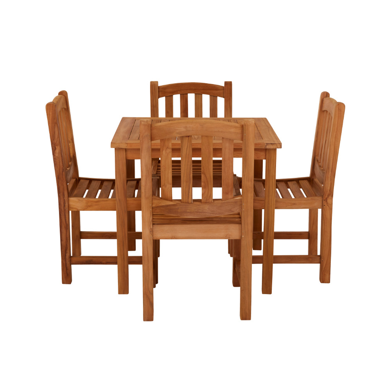 Product photograph of Marbrook 4 Seater Teak Table 80cm X 80cm With Malvern Side Chairs from Cotswold Teak