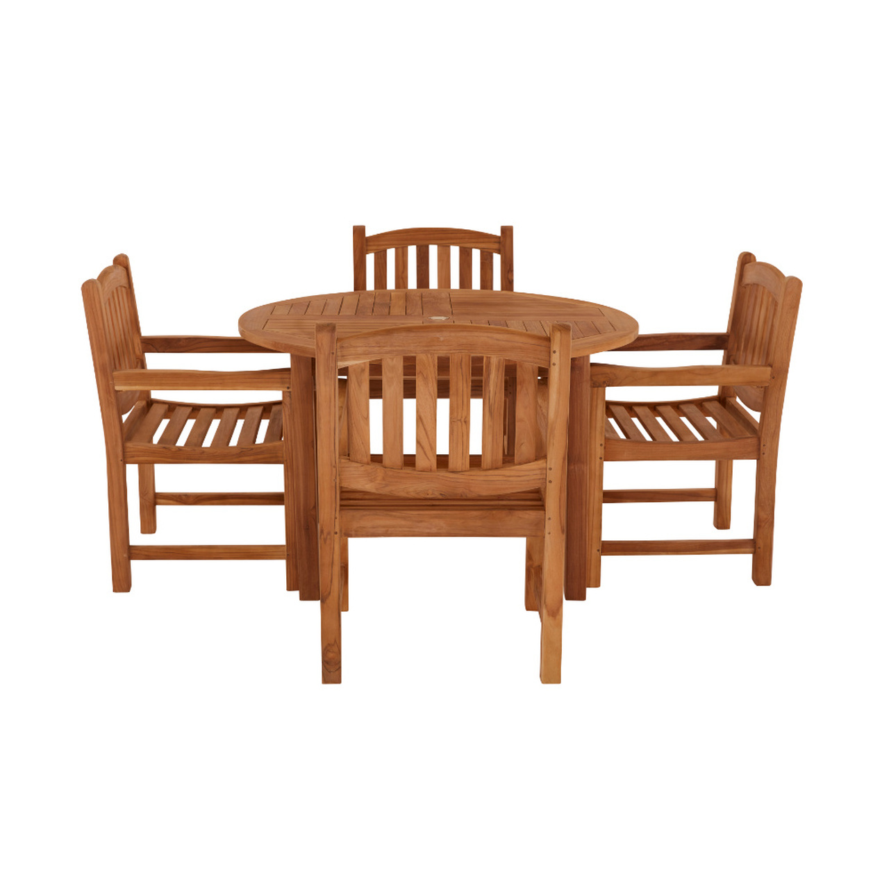 Product photograph of Churn 4 Seater Teak Table 120cm With Malvern Carver Chairs from Cotswold Teak