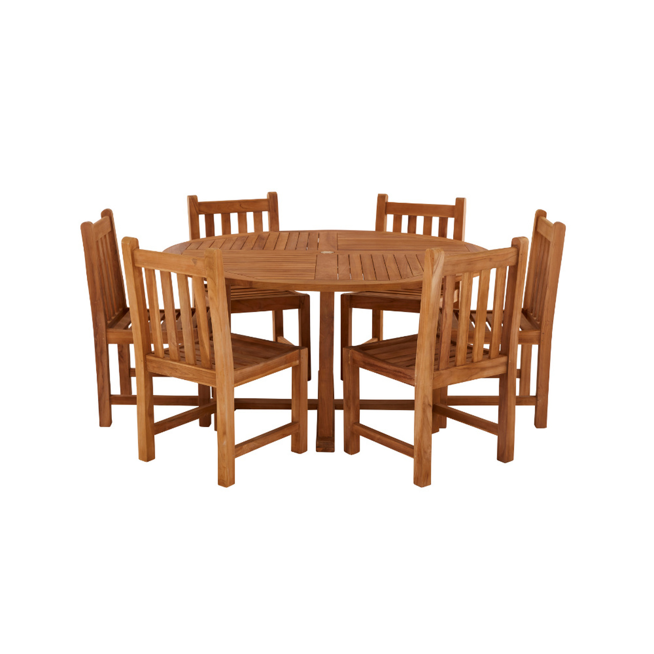 Product photograph of Broadway 6 Seater Teak Table 150cm With Grisdale Side Chairs from Cotswold Teak