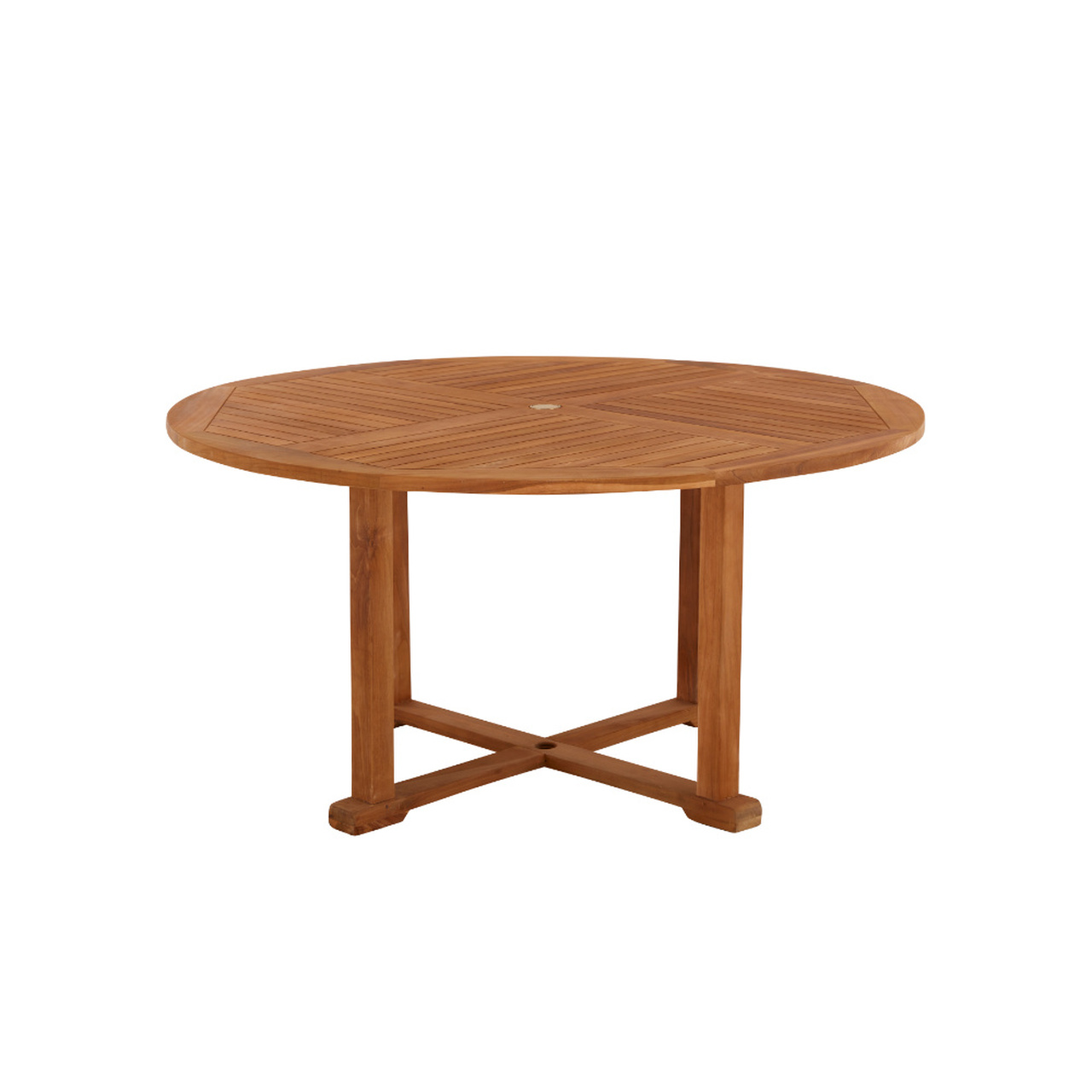 Product photograph of Broadway 6 Seater Round Teak Table 150cm from Cotswold Teak